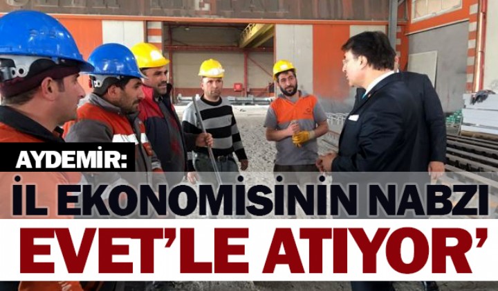 Aydemir: l ekonomisinin nabz Evetle atyor